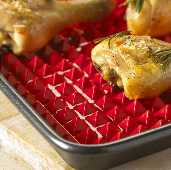 Non-Stick Silicone Pyramid Baking Mat β Heat-Resistant Grid Cooking Mat for Oven & BBQ