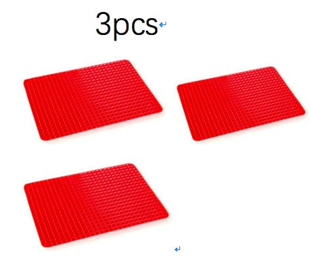 Non-Stick Silicone Pyramid Baking Mat β Heat-Resistant Grid Cooking Mat for Oven & BBQ