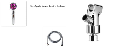 360° Rotating High-Pressure Shower Head – Water-Saving Spray Nozzle with Fan