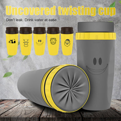 Portable Double-Insulated Twist Cup – Travel Tumbler with Straw for Kids & Adults