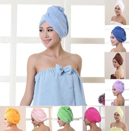 Women's Absorbent Hair Drying Cap – Quick-Dry Microfiber Towel for Wet Hair