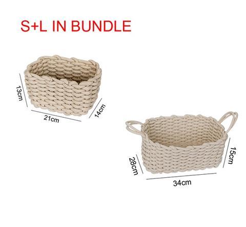 Handmade Cotton Rope Storage Box – Nordic Style Simple Basket