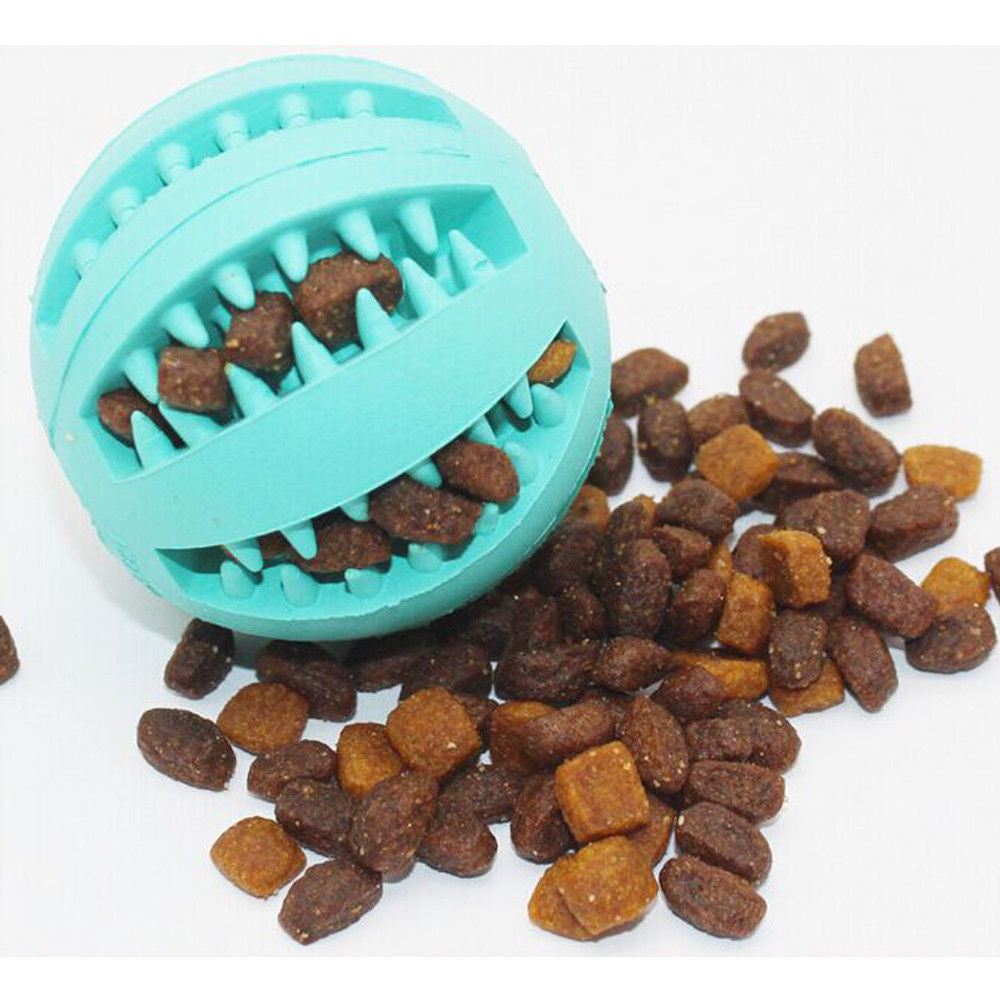 Rubber Mint Scented Treat Ball – Built-in Food Storage for Interactive Dog Chewing