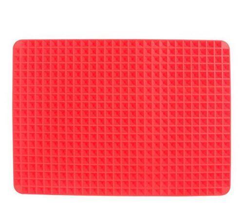 Non-Stick Silicone Pyramid Baking Mat – Heat-Resistant Grid Cooking Mat for Oven & BBQ