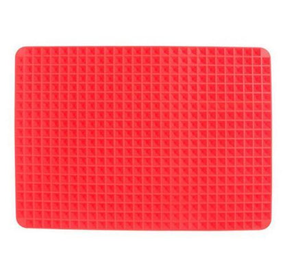 Non-Stick Silicone Pyramid Baking Mat – Heat-Resistant Grid Cooking Mat for Oven & BBQ