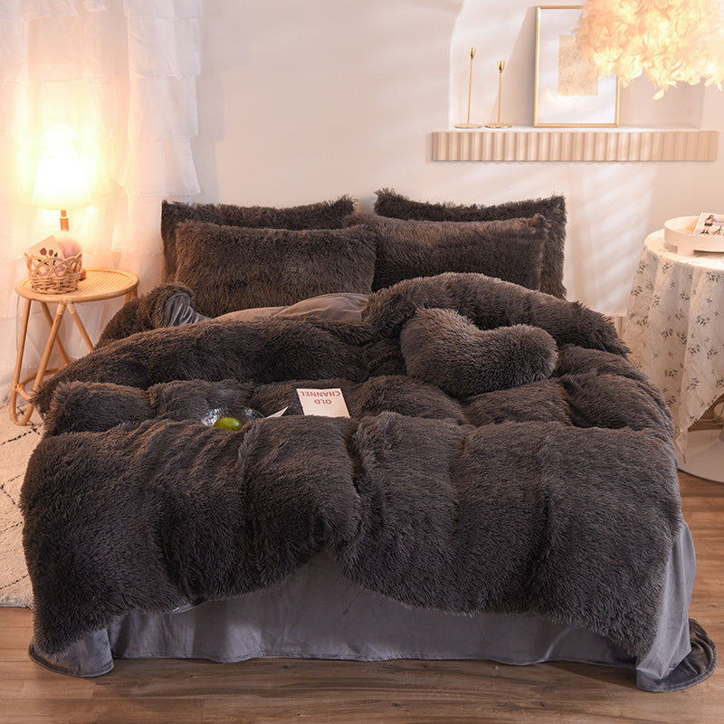 Luxury Plush Fleece Duvet Cover Set – Ultra-Warm Fluffy Winter Bedding for Queen & King Beds