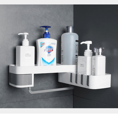 Bathroom Corner Shelf – Wall-Mounted Space-Saving Storage Rack for Toiletries & Essentials