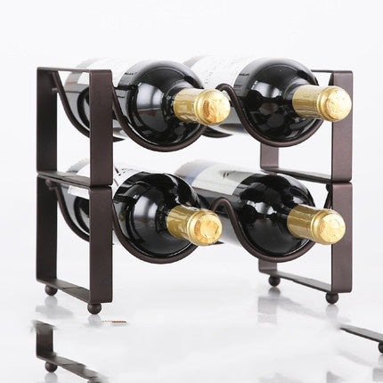 Stackable Wine Bottle Rack – Stylish Wine Bracket for Cabinet & Display Shelf