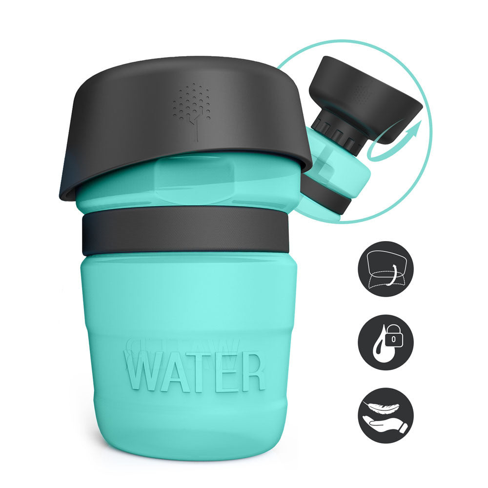 Portable Dog Water Bottle – Foldable Pet Travel Dispenser for Outdoor Adventures