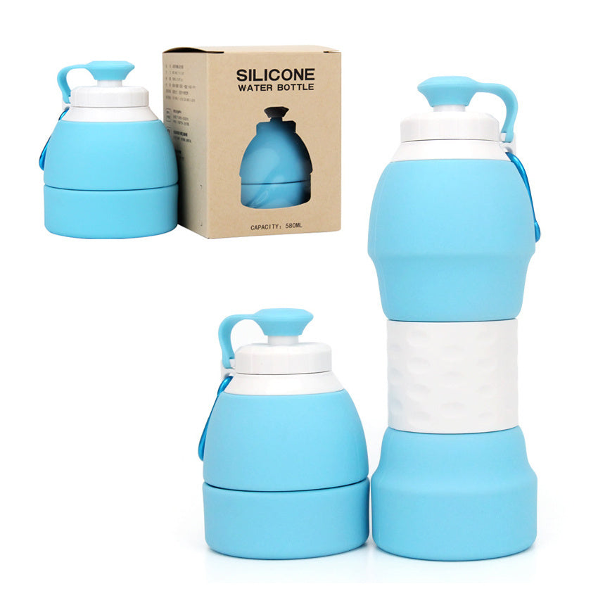 Collapsible Silicone Water Bottle – Portable & Reusable Folding Travel Bottle