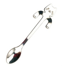 304 Stainless Steel Cat Spoon – Cute Hanging Coffee & Tea Spoon with Cartoon Handle