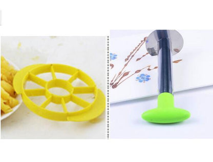 Stainless Steel Pineapple Corer & Slicer –  Easy to Use Fruit Peeler & Cutter for Perfect Slices