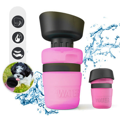 Portable Dog Water Bottle – Foldable Pet Travel Dispenser for Outdoor Adventures