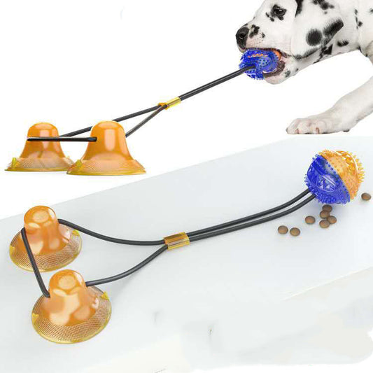 Suction Cup Pet Toy – Interactive Chew & Tug Toy for Dogs & Cats