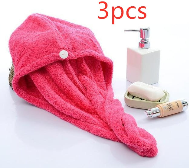 Women's Absorbent Hair Drying Cap – Quick-Dry Microfiber Towel for Wet Hair