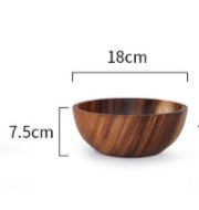 Natural Wooden Bowl – Perfect for Salad, Fruit & Food Storage | Handmade Kitchen & Restaurant Utensil