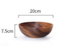 Natural Wooden Bowl – Perfect for Salad, Fruit & Food Storage | Handmade Kitchen & Restaurant Utensil