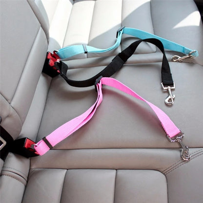 Adjustable Pet Car Seat Belt – Safety Harness Clip for Dogs & Cats in Vehicles