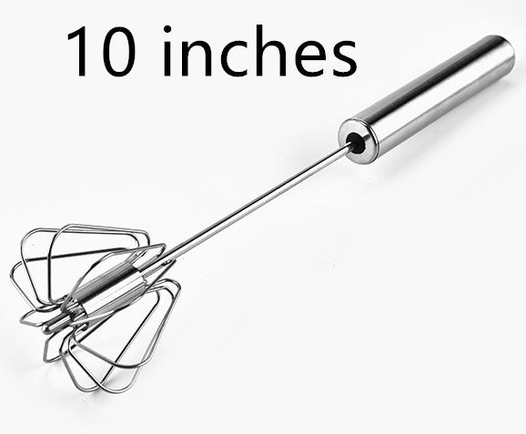 Stainless Steel Semi-Automatic Egg Beater – Handheld Kitchen Tool for Effortless Mixing & Whisking