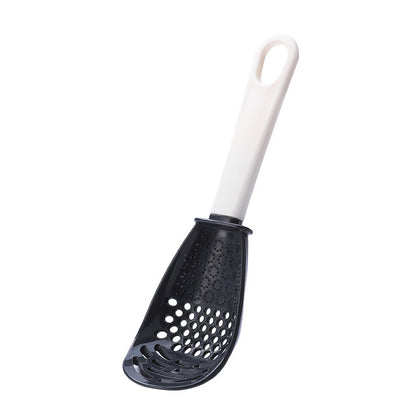 Multifunctional Slotted Cooking Spoon – Garlic Press, Food Masher & Stir-Frying Spatula in One