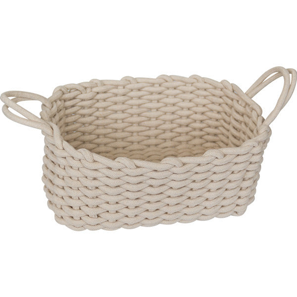 Handmade Cotton Rope Storage Box – Nordic Style Simple Basket