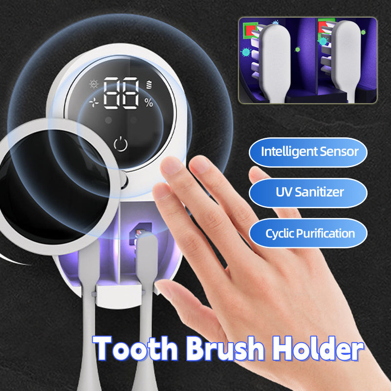 UV Toothbrush Sanitizer – Portable Toothbrush Holder & Sterilizer with Toothpaste Dispenser