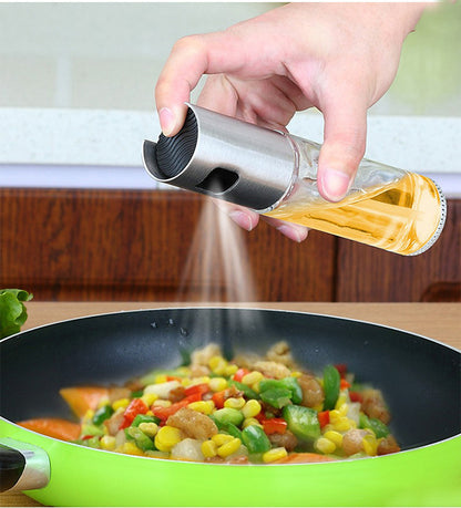 BBQ Oil & Vinegar Spray Bottle – Refillable Kitchen Cooking Mister for Healthy Grilling & Baking