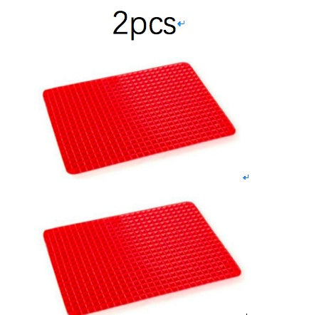 Non-Stick Silicone Pyramid Baking Mat – Heat-Resistant Grid Cooking Mat for Oven & BBQ