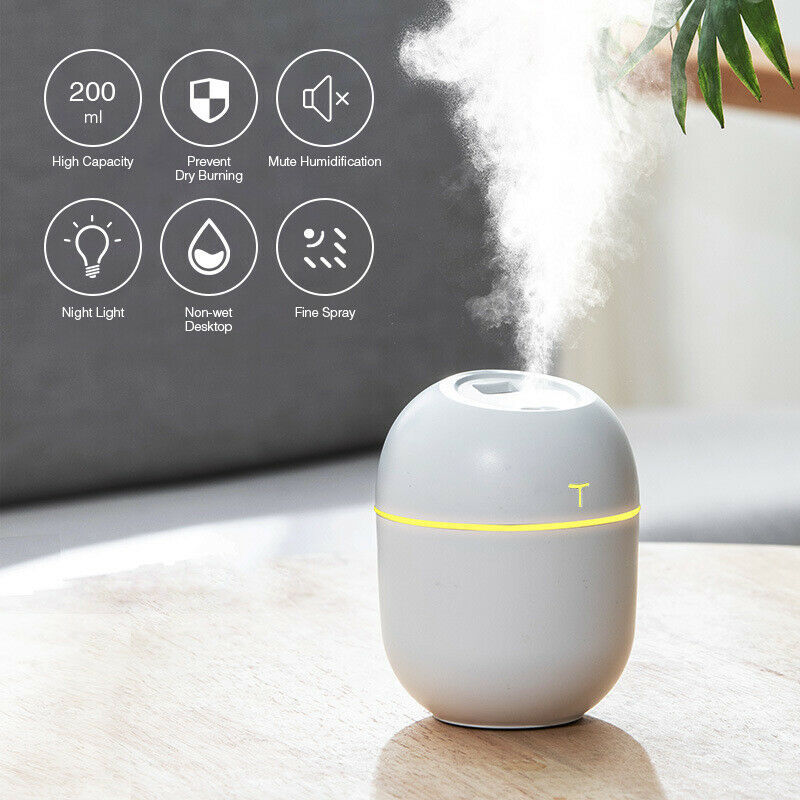 Mini USB Ultrasonic Air Humidifier – Essential Oil Diffuser & Car Aroma Mist Maker