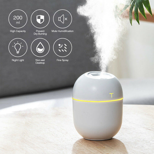 Mini USB Ultrasonic Air Humidifier – Essential Oil Diffuser & Car Aroma Mist Maker