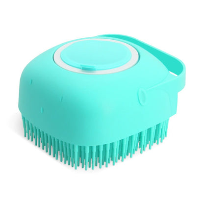 Pet Shampoo Brush & Massager – Soft Silicone Bathing Scrubber for Dogs & Cats