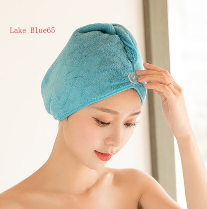 Women's Absorbent Hair Drying Cap – Quick-Dry Microfiber Towel for Wet Hair