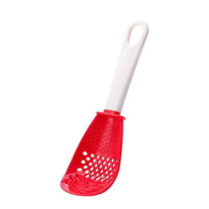 Multifunctional Slotted Cooking Spoon – Garlic Press, Food Masher & Stir-Frying Spatula in One