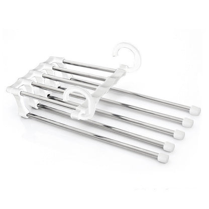 5-in-1 Stainless Steel Multi-Functional Wardrobe Hanger – Space-Saving Clothes Organizer