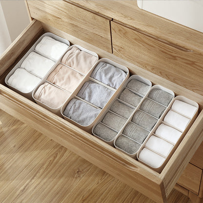 Closet Organizer Storage Box – Plastic Drawer Divider for Socks, Bras & Underwear