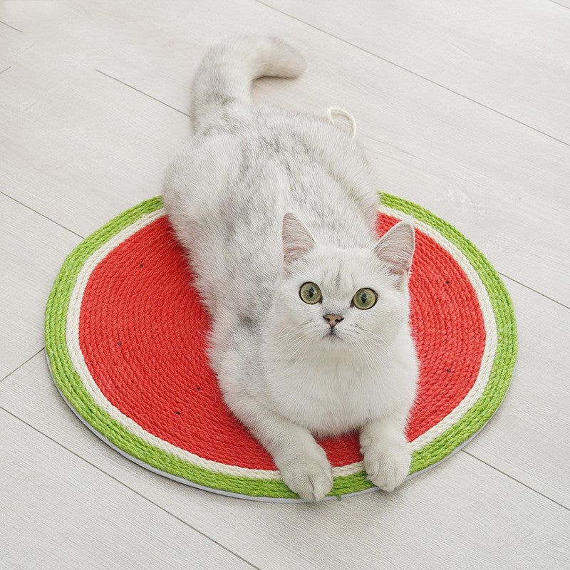 Watermelon Cat Mat – Sisal Cat Scratching Board & Linen Daily Essentials for Cats