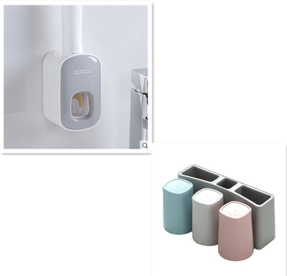 Wall-Mounted Automatic Toothpaste Dispenser – Hands-Free Bathroom Accessories Set