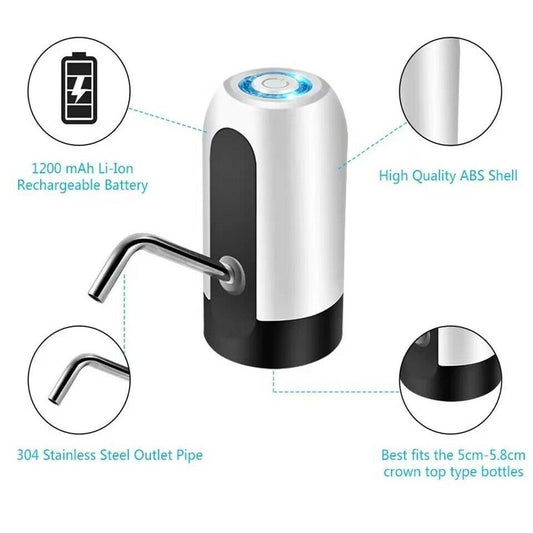 USB Electric Water Dispenser – Automatic 5-Gallon Bottle Pump for Easy Drinking