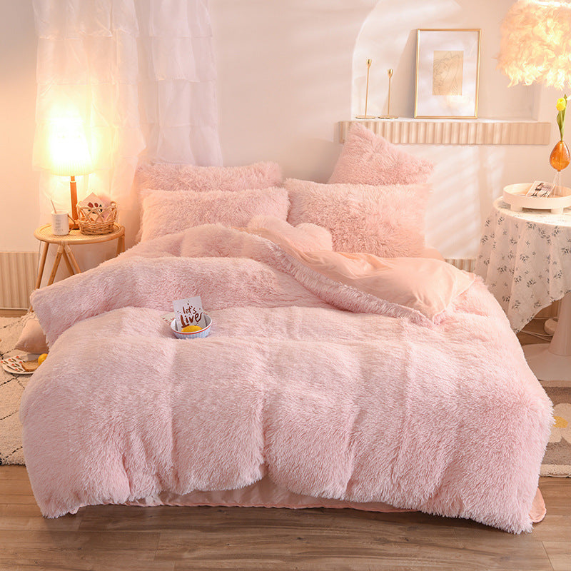 Luxury Plush Fleece Duvet Cover Set – Ultra-Warm Fluffy Winter Bedding for Queen & King Beds