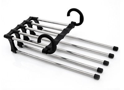 5-in-1 Stainless Steel Multi-Functional Wardrobe Hanger – Space-Saving Clothes Organizer