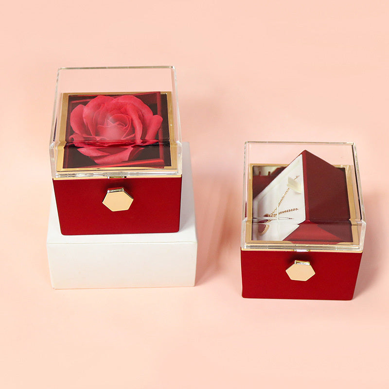 Rotating Soap Rose Gift Box – Creative Jewelry Packaging & Elegant Gift for Women