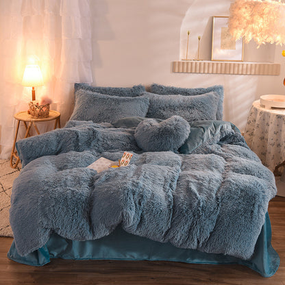 Luxury Plush Fleece Duvet Cover Set – Ultra-Warm Fluffy Winter Bedding for Queen & King Beds