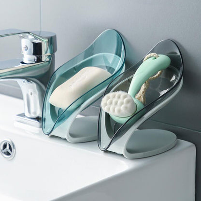 Leaf-Shaped Soap Holder – Non-Slip Draining Soap Box for Bathroom & Kitchen Storage