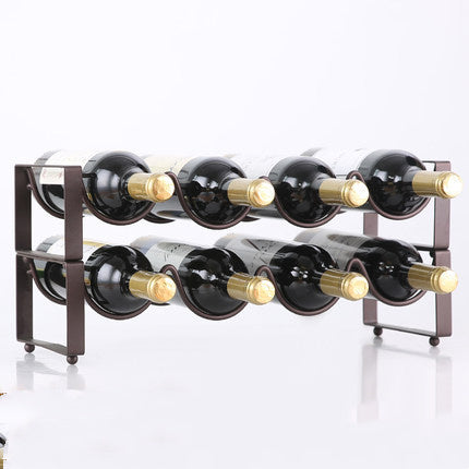 Stackable Wine Bottle Rack – Stylish Wine Bracket for Cabinet & Display Shelf