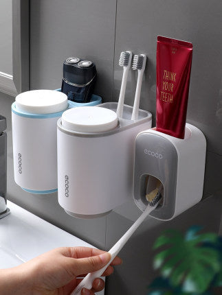 Wall-Mounted Automatic Toothpaste Dispenser – Hands-Free Bathroom Accessories Set