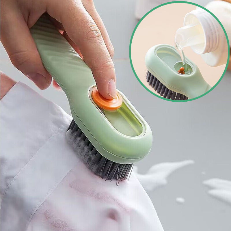 Automatic Liquid Discharge Shoe Brush – Soft Bristle Cleaner for Deep Cleaning & Laundry Care