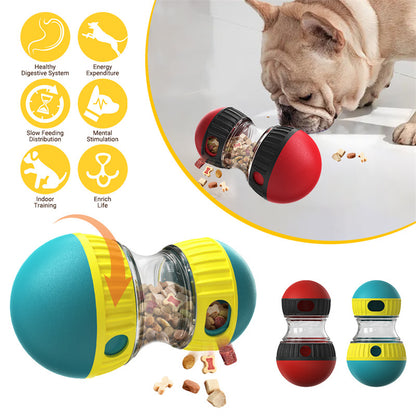 Interactive Food Dispensing Dog Toy – Tumbler Puzzle Slow Feeder for Smart & Healthy Eating