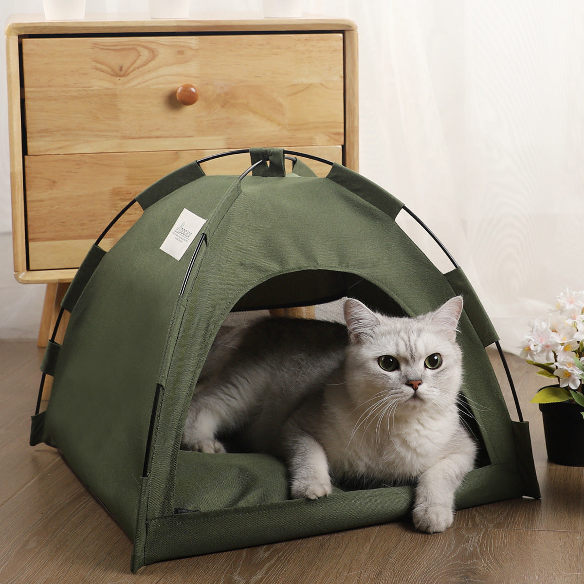 Cat Tent Cooling Mat & Dog Bed – Pet Sofa with Cushion for Indoor Cat Nest & Dog Kennel