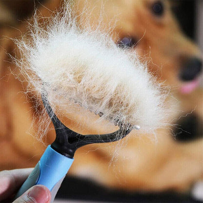 Self-Cleaning Slicker Brush – Stainless Steel Pet Grooming Tool for Cats & Dogs