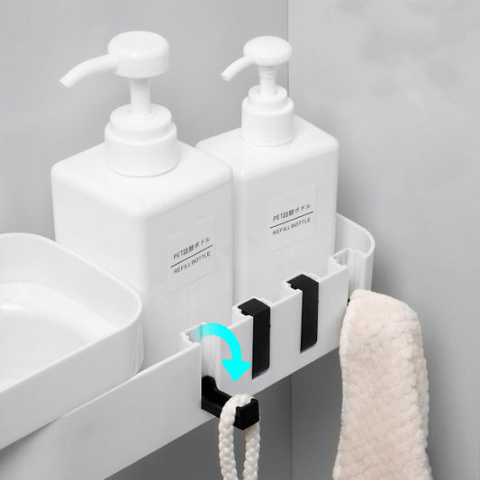 Bathroom Corner Shelf – Wall-Mounted Space-Saving Storage Rack for Toiletries & Essentials